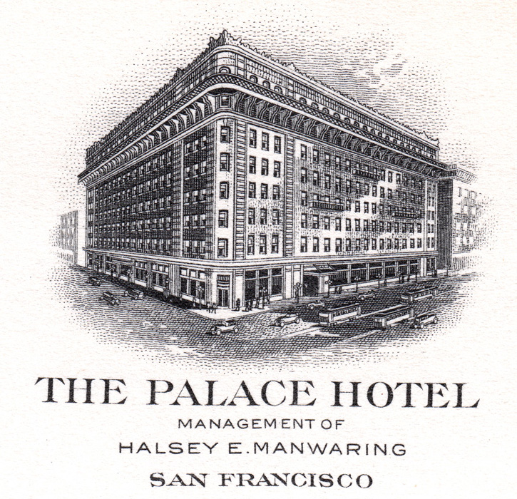 Palace Hotel c1930 letterhead